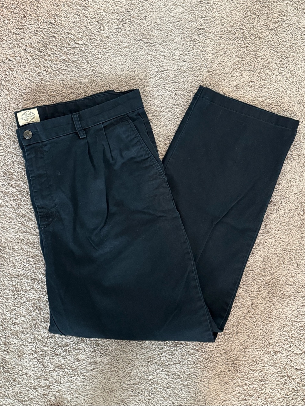 St. John's Bay Black Pleated Chino Pants